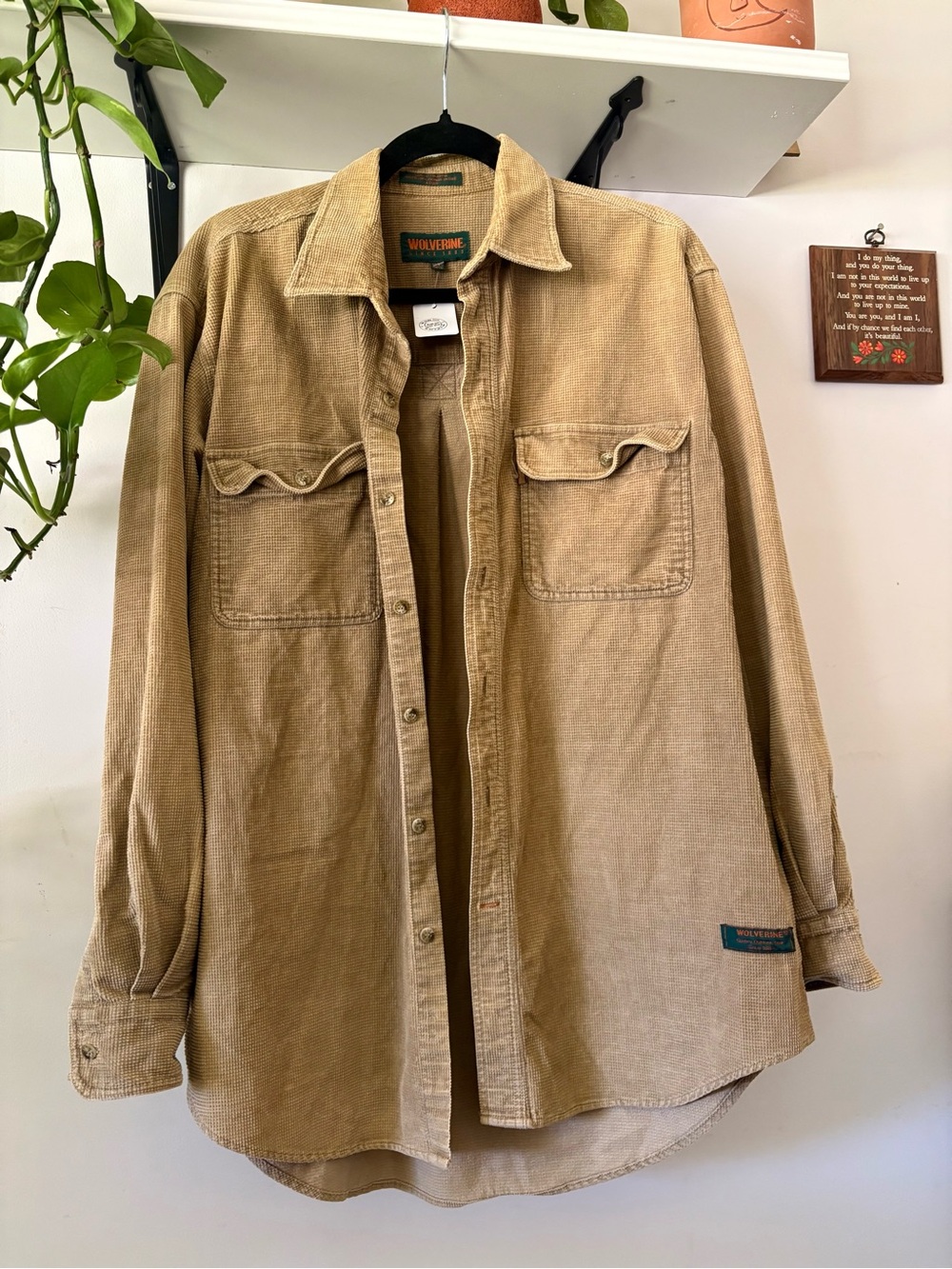 Wolverine Tan Corduroy Button-Down Jacket